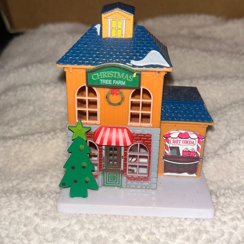 Holiday Time LED Street Shop - Skates And Sleds Christmas Village